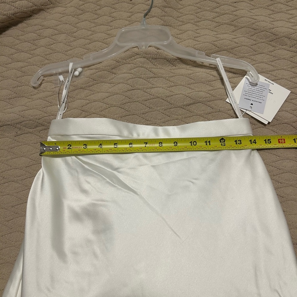 Watters 2-Piece Ivory Off-Shoulder Satin Dress - Picture 5 of 16